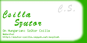 csilla szutor business card